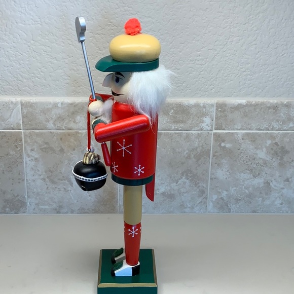 Golf Nutcracker with Christmas Sweater and Penguin Jingle Bell - Picture 5 of 7